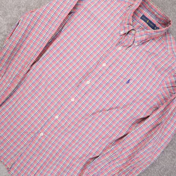 Ralph Lauren Plaid XL Multicolor Long Sleeve Full Button Collared Shirt - Picture 7 of 10